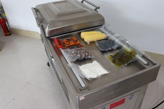 Электрическая двойная камерная вакуумная упаковочная машина для овощей, хлеба, рыбы и морепродуктов 120 кг