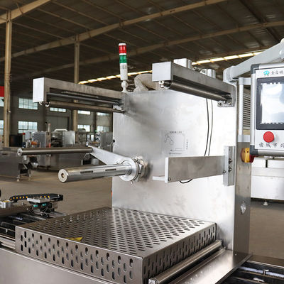 Advanced Automatic Dofu Boxes Thermoforming Vacuum Packaging Machine 4500*850*200 мм Продвинутая автоматическая коробка для термоформирования вакуумной упаковки 4500*850*200 мм