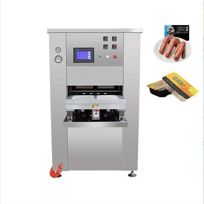 Удаление газа из контейнера для курицы, рыбы и овощей в упаковках с измененной атмосферой