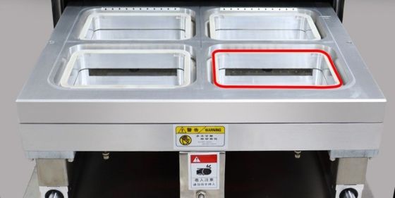Удаление газа из контейнера для курицы, рыбы и овощей в упаковках с измененной атмосферой