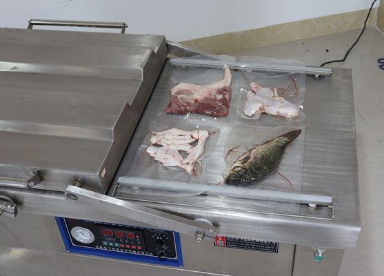 DZ 600/700/800 Большая двухместная вакуумная мясная упаковочная машина для риса, рыбы