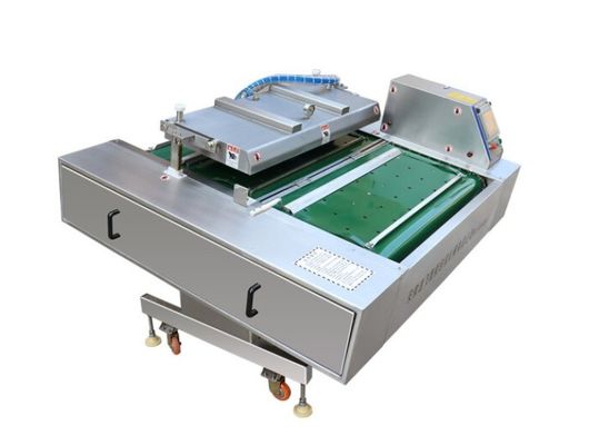 Машина для упаковки пищевых продуктов с камерой размером 1125x440x100 мм и длиной уплотнения 1000 мм