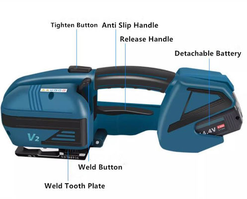 14.4V ручной инструмент для застежки кабеля 13-16 мм PP/PET ремень 380x130x130 мм