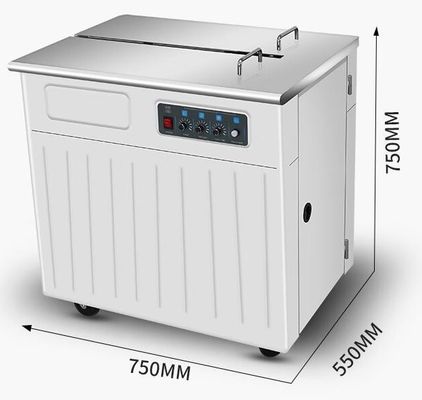 Полуавтоматическая PP ремень упаковки ременьная машина с двойным двигателем для герметизации картона