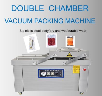 Продовольственная вакуумная упаковочная машина для сохранения свежести с двойной камерой и газообразным промыванием азота