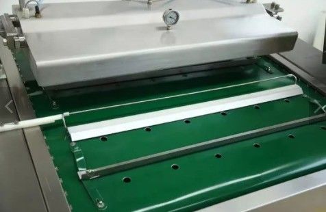 Продолжающаяся ленточная вакуумная упаковочная машина для камер размера 1125*440*100 мм