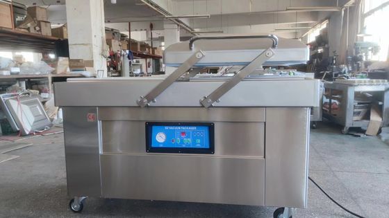Полуавтоматический коммерческий двойной камерный вакуумный уплотнитель для пластиковых упаковочных материалов