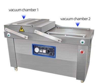 Дзз-800/2С двойная камера вакуумная уплотнительная машина для вакуумной упаковки пищевых продуктов