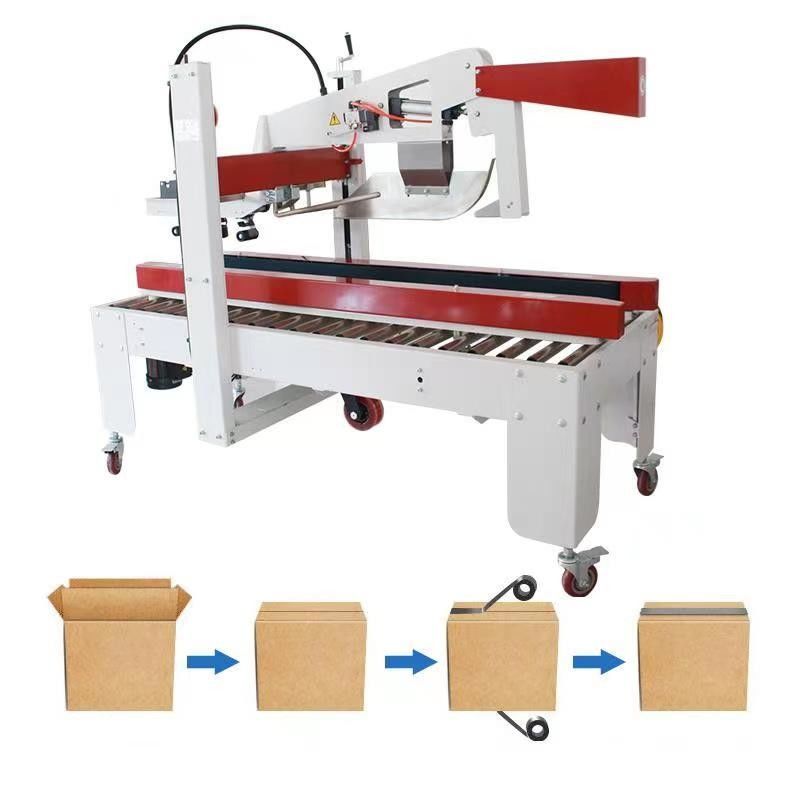 Ширина уплотнения 48-75 мм Авто Flapper Carton Folding And Sealing Machine для тяжелых коробок