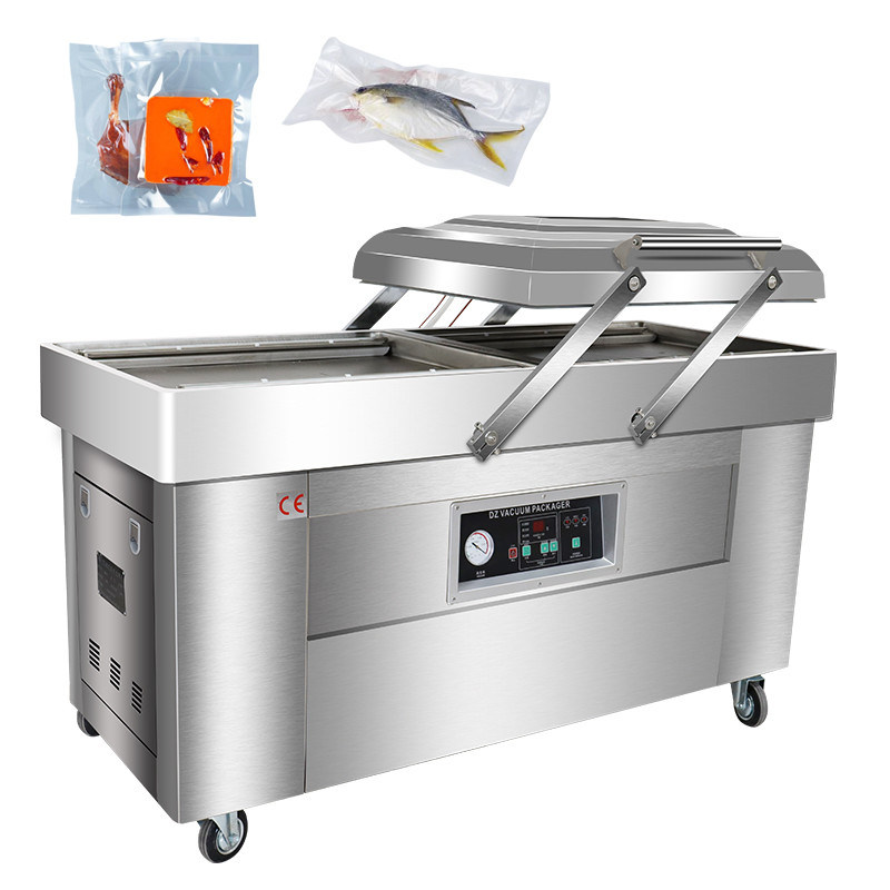 Легкая в эксплуатации полуавтоматическая двойная камера вакуумная машина для небольших упаковок