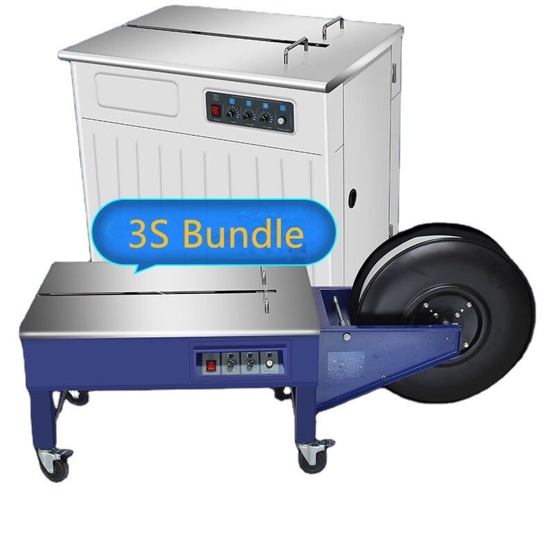 Полуавтоматическая PP ремень упаковки ременьная машина с двойным двигателем для герметизации картона