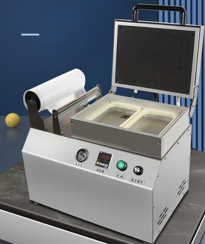 Электрическая вакуумная термоформационная машина для морепродуктов с пластиковым упаковочным материалом
